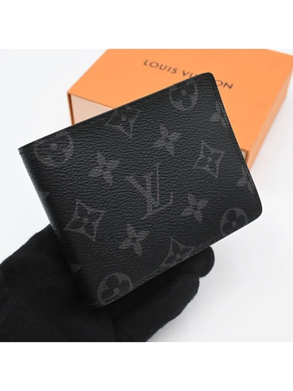 Louis Vuitton Monogram Eclipse Multiple Bifold Wallet Black